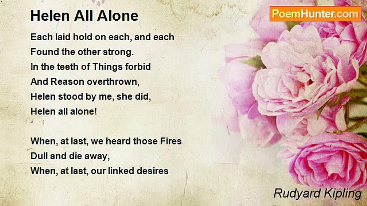 Rudyard Kipling - Helen All Alone