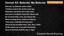 Elizabeth Barrett Browning - Sonnet XX: Belovèd, My Belovèd