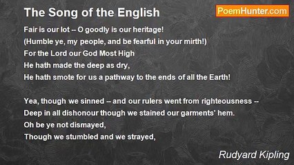 Rudyard Kipling - The Song of the English