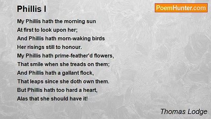 Thomas Lodge - Phillis I