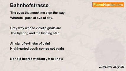 James Joyce - Bahnhofstrasse