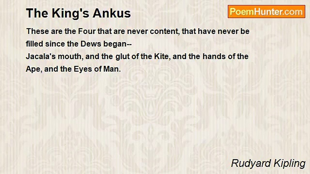 Rudyard Kipling - The King's Ankus
