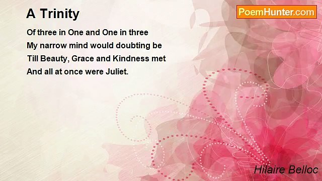 Hilaire Belloc - A Trinity