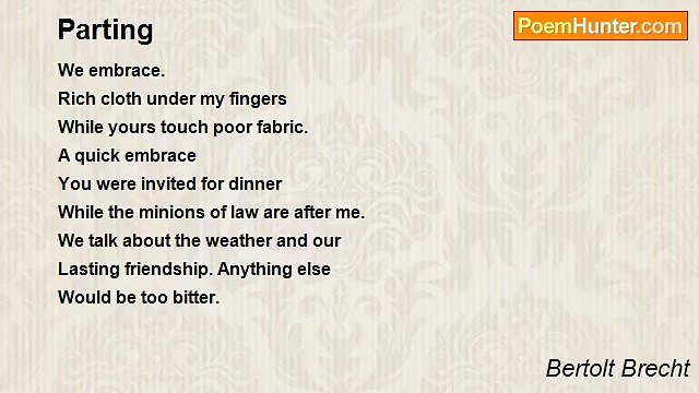 Bertolt Brecht - Parting