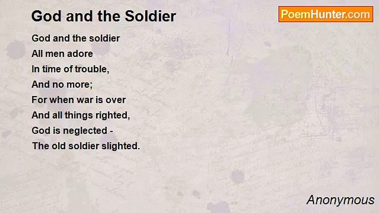 Anonymous - God and the Soldier