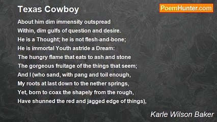 Karle Wilson Baker - Texas Cowboy