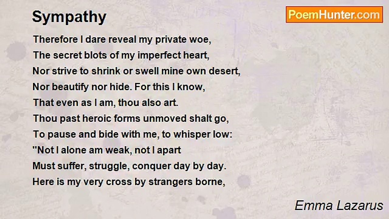 Emma Lazarus - Sympathy