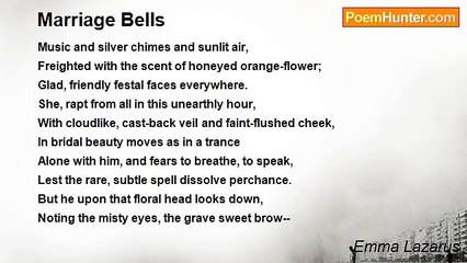 Emma Lazarus - Marriage Bells