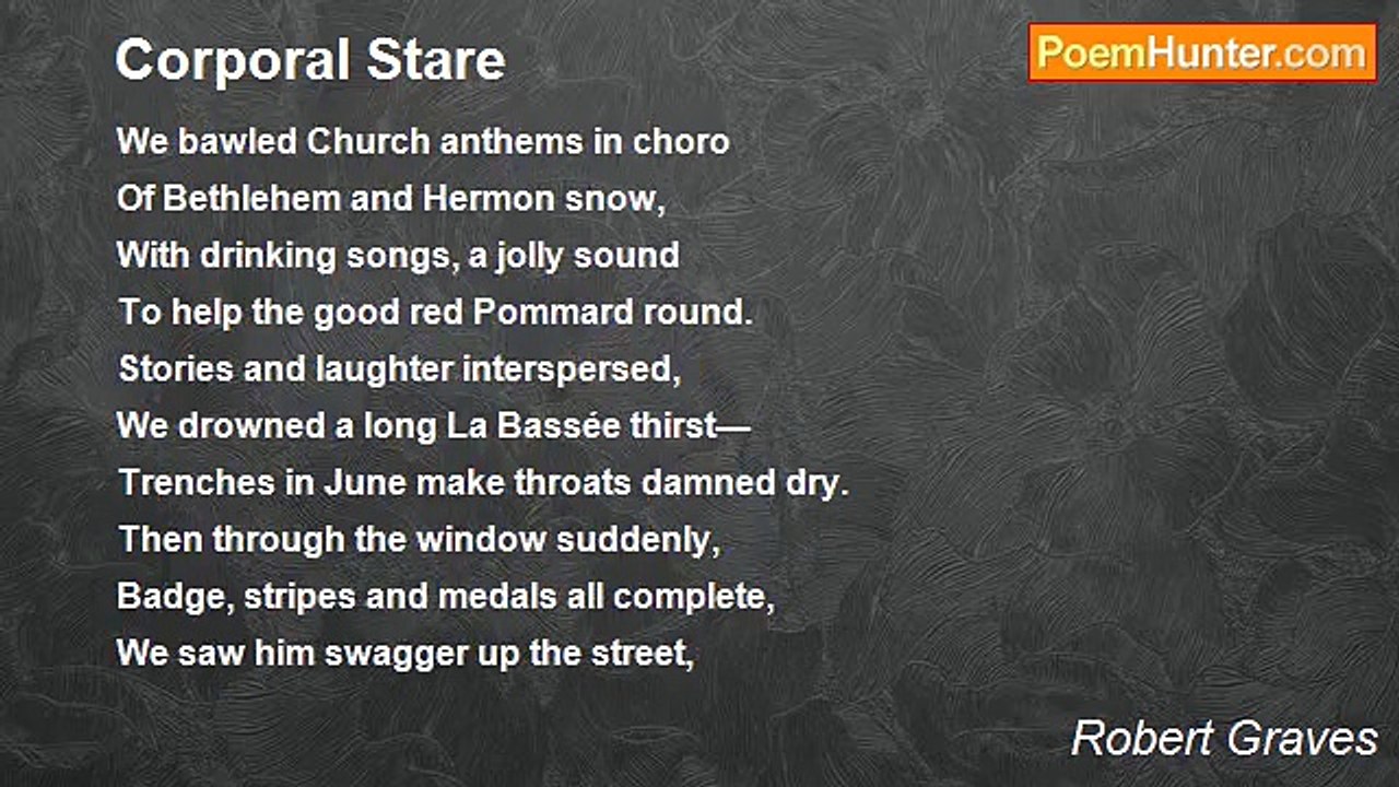 Robert Graves - Corporal Stare