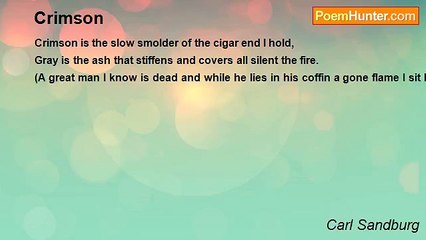 Carl Sandburg - Crimson