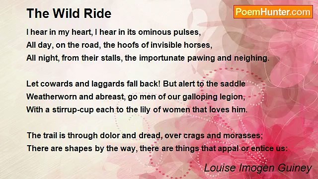 Louise Imogen Guiney - The Wild Ride