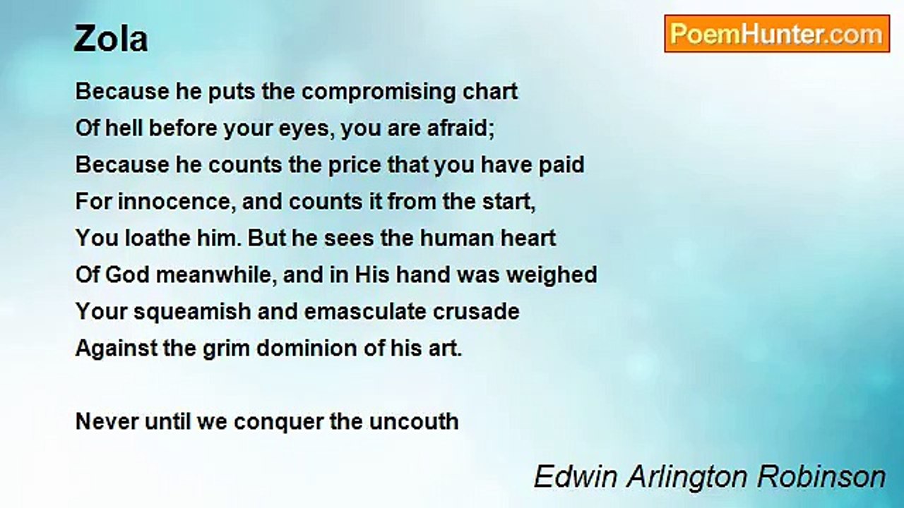 Edwin Arlington Robinson - Zola