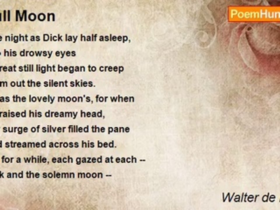 Walter de la Mare - Full Moon