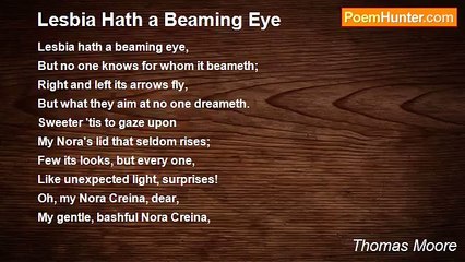 Thomas Moore - Lesbia Hath a Beaming Eye