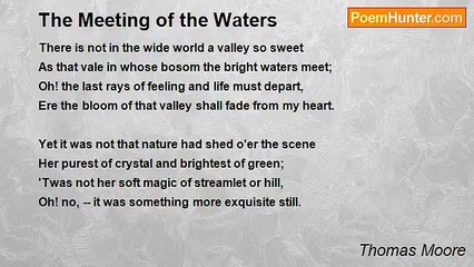 Thomas Moore - The Meeting of the Waters