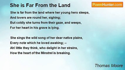 Thomas Moore - She is Far From the Land