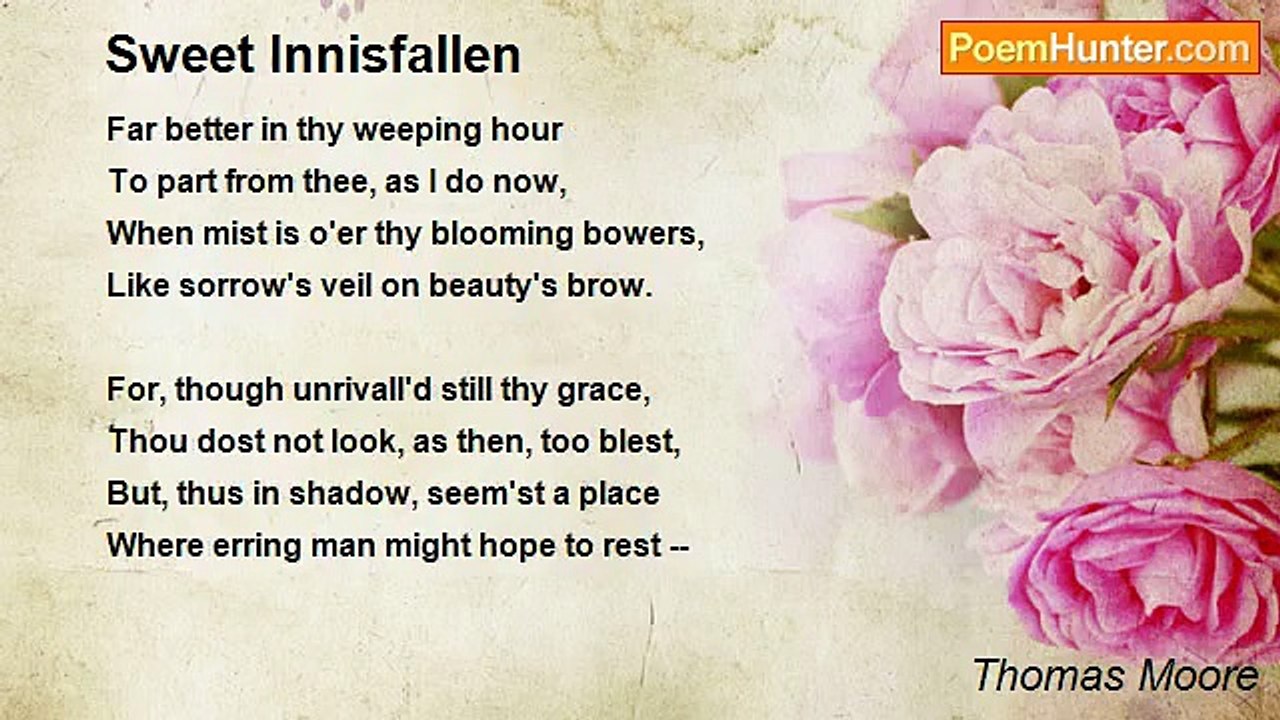 Thomas Moore - Sweet Innisfallen