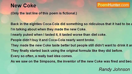 Randy Johnson - New Coke