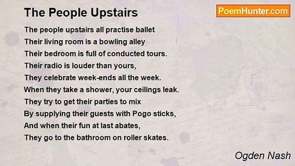 Ogden Nash - The People Upstairs