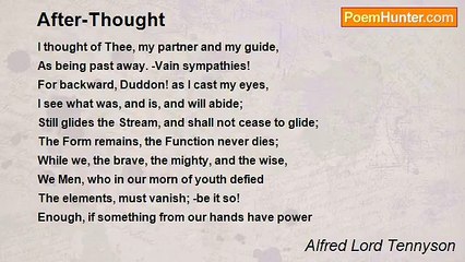 Alfred Lord Tennyson - After-Thought