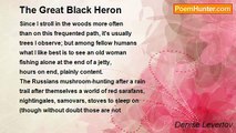 Denise Levertov - The Great Black Heron