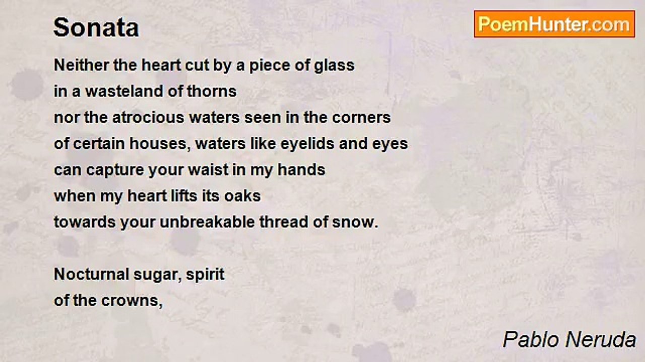 Pablo Neruda - Sonata