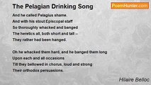 Hilaire Belloc - The Pelagian Drinking Song