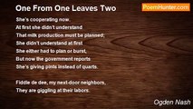 Ogden Nash - One From One Leaves Two
