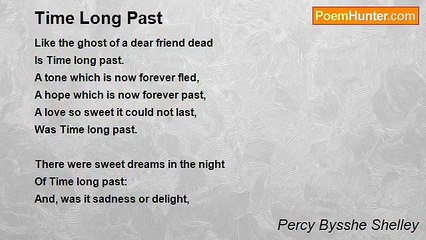 Percy Bysshe Shelley - Time Long Past