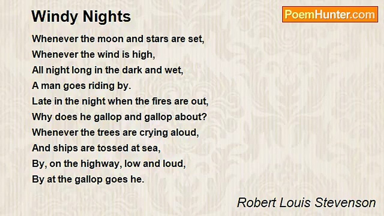 Robert Louis Stevenson - Windy Nights