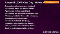 Edmund Spenser - Amoretti LXXV: One Day I Wrote Her Name