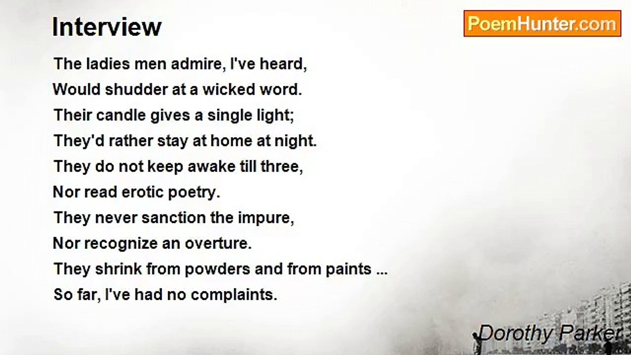 Dorothy Parker - Interview