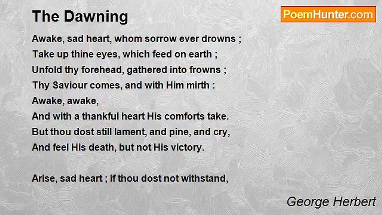 George Herbert - The Dawning