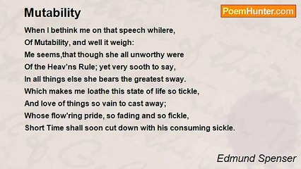 Edmund Spenser - Mutability