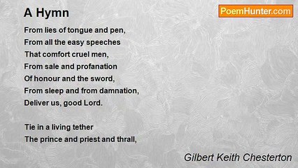 Gilbert Keith Chesterton - A Hymn