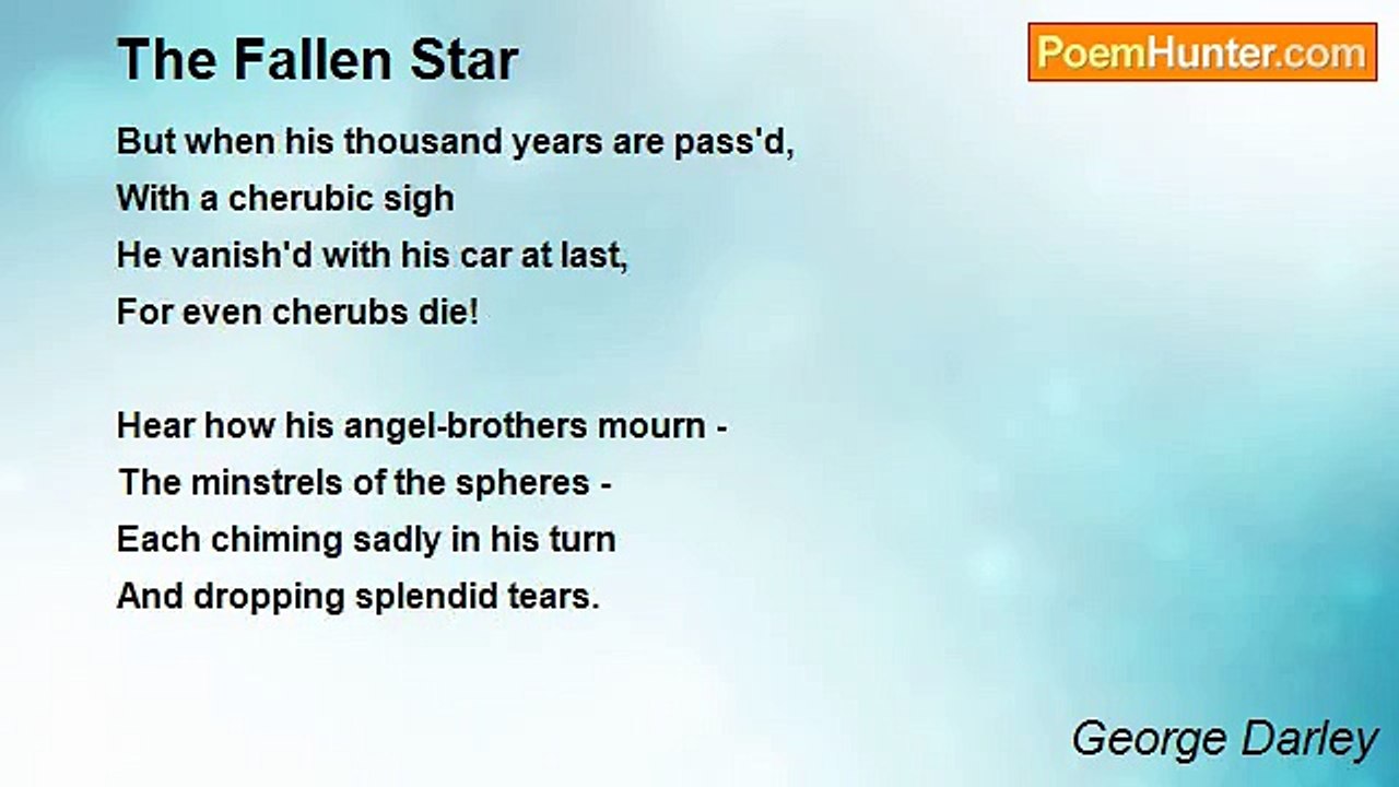 George Darley - The Fallen Star