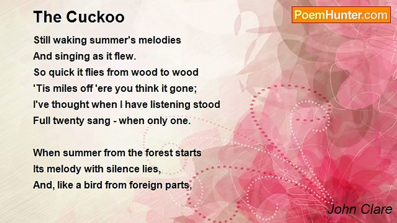 John Clare - The Cuckoo