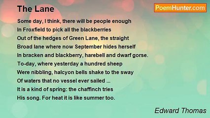 Edward Thomas - The Lane