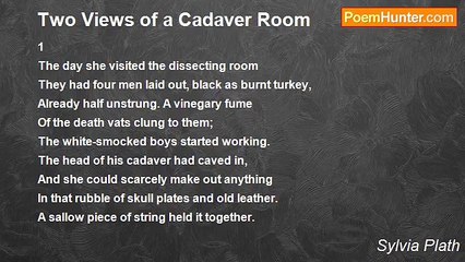 Sylvia Plath - Two Views of a Cadaver Room