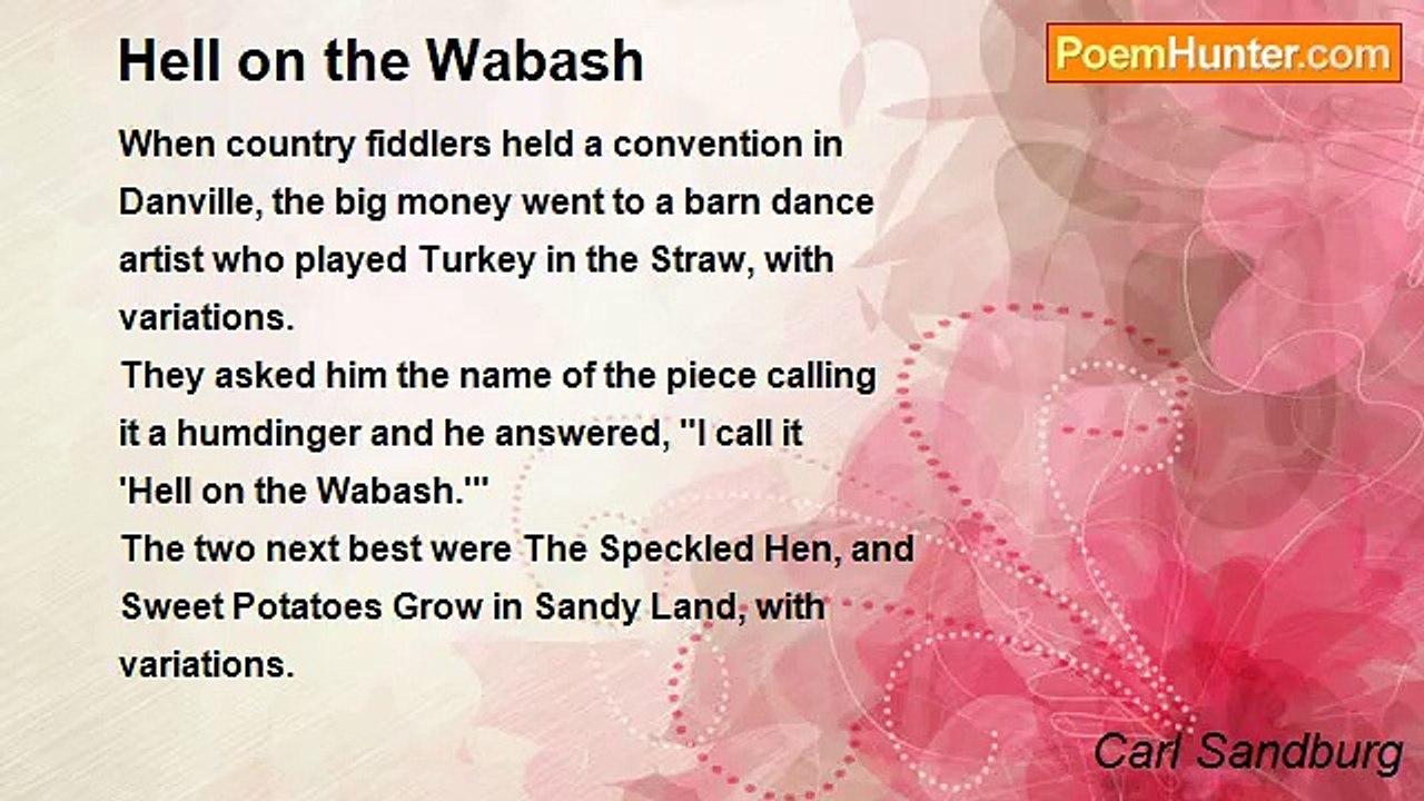Carl Sandburg - Hell on the Wabash