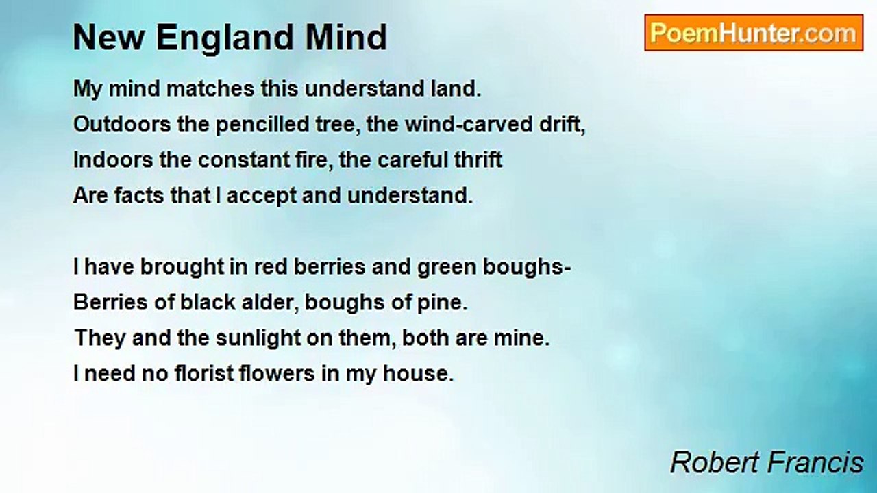 Robert Francis - New England Mind