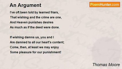 Thomas Moore - An Argument