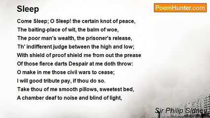 Sir Philip Sidney - Sleep
