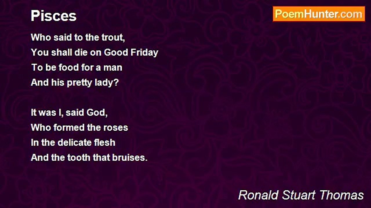 Ronald Stuart Thomas - Pisces