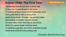 Elizabeth Barrett Browning - Sonnet XXXII: The First Time