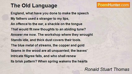 Ronald Stuart Thomas - The Old Language