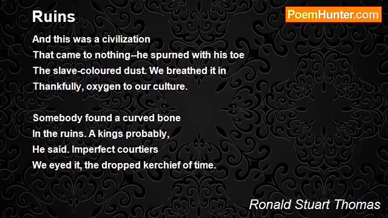 Ronald Stuart Thomas - Ruins