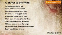 Thomas Carew - A prayer to the Wind