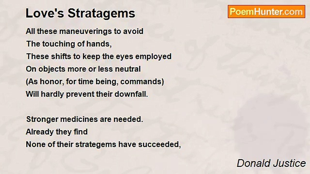 Donald Justice - Love's Stratagems