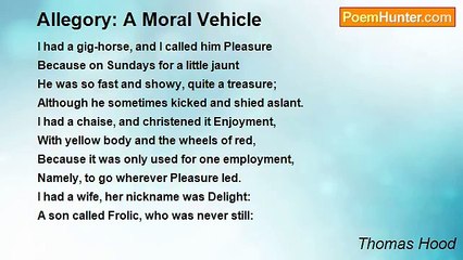 Thomas Hood - Allegory: A Moral Vehicle